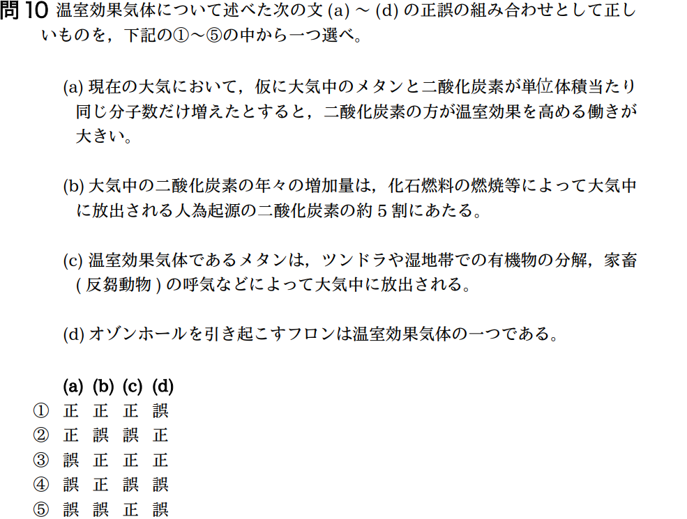 気象予報士試験　第35回　一般　問10