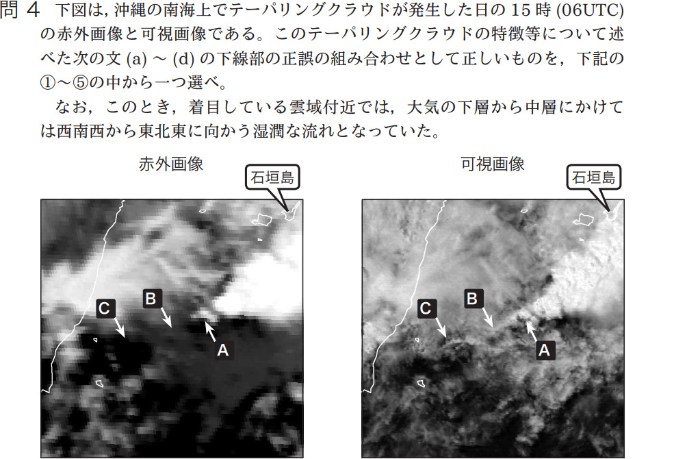 気象予報士試験　第38回　専門　問4