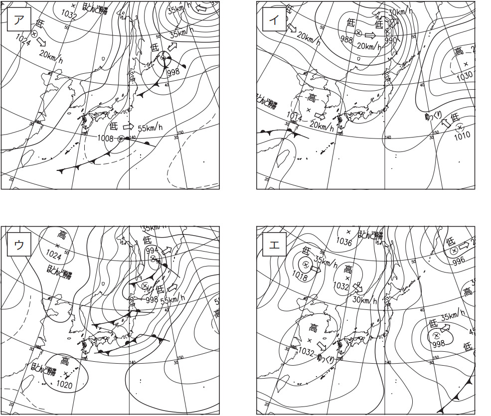 気象予報士試験　第42回　専門　問3